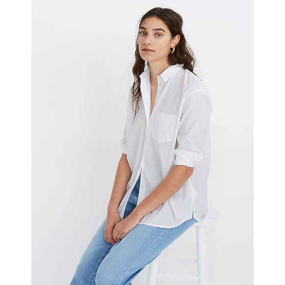 Madewell Tops - Madewell Poplin Oversized Ex-Boyfriend Shirt